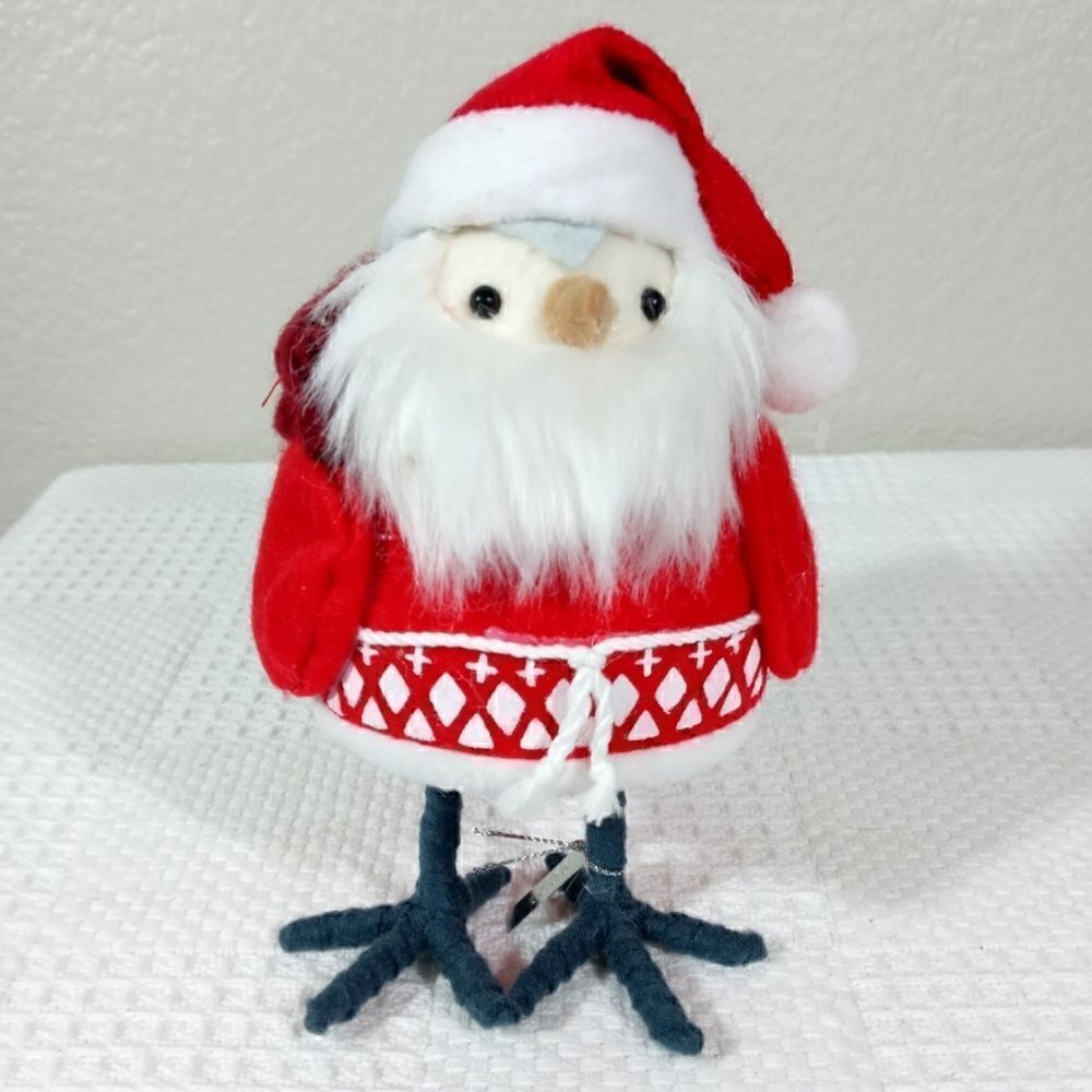 Wondershop Fabric Featherly Friends Santa Bird Koselig Christmas Figurin…